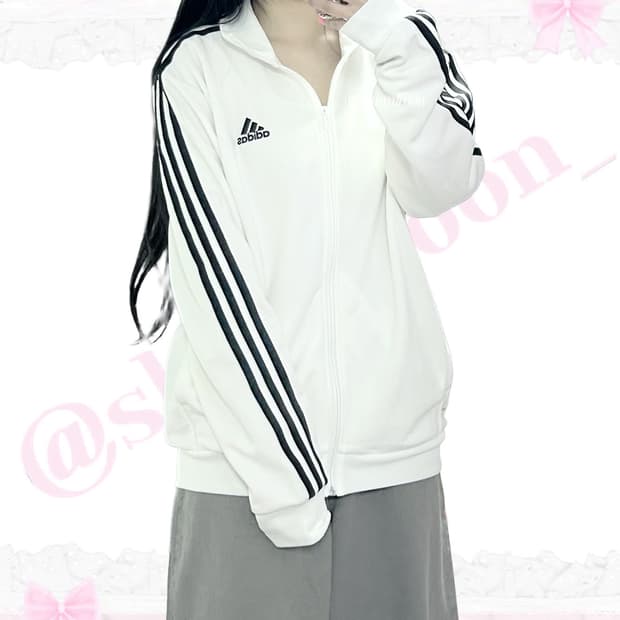 아디다스 순수화이트 흰검 져지 오버핏