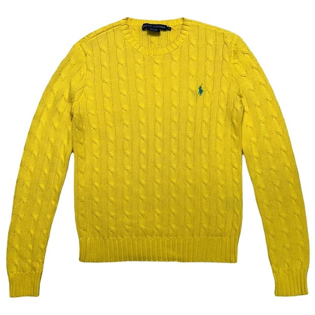폴로랄프로렌 케이클 니트 스웨터 옐로우 S