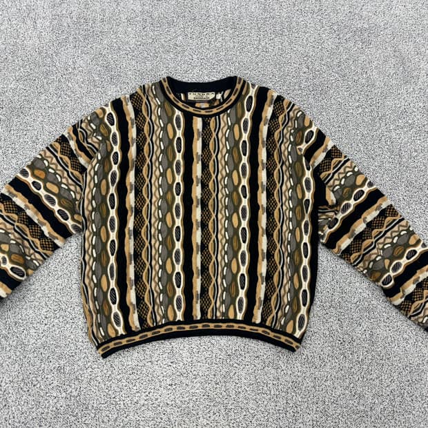 TUNDRA 90s 캐나다 3D 면케이블니트