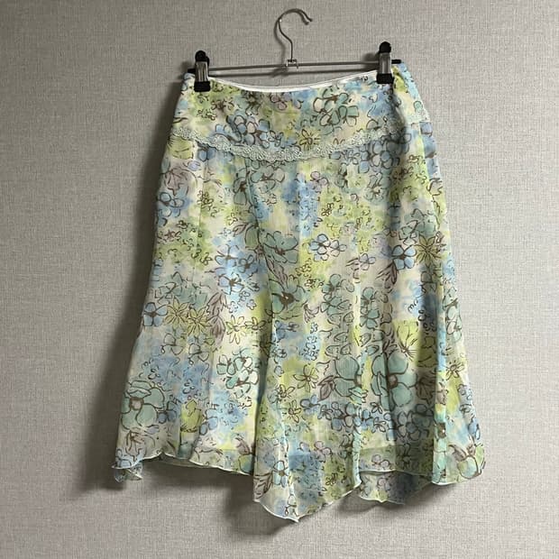 [페어리 / 오리엔탈] 플라워 미디 스커트