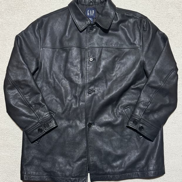 90s 올드 갭 카우레더 카코트 XL