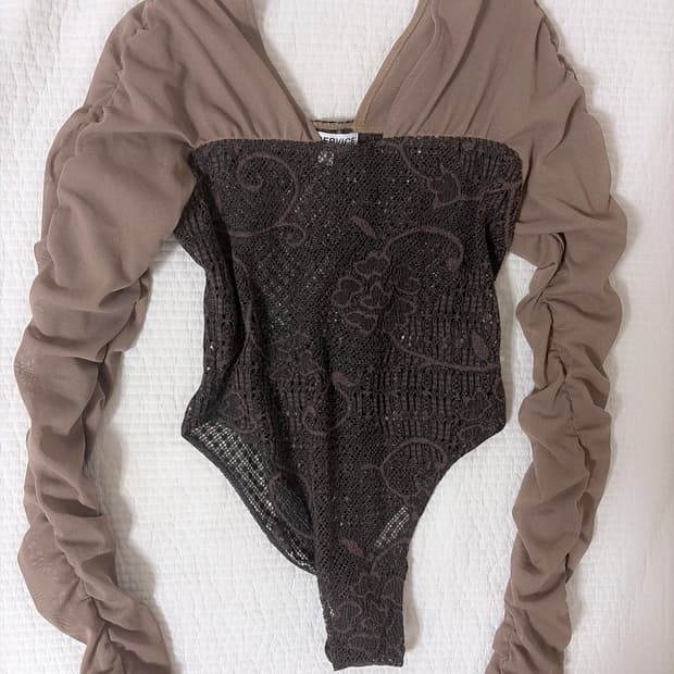 604service 로즈니트 레이스 바디수트 파우닝 샵501 오리엔탈