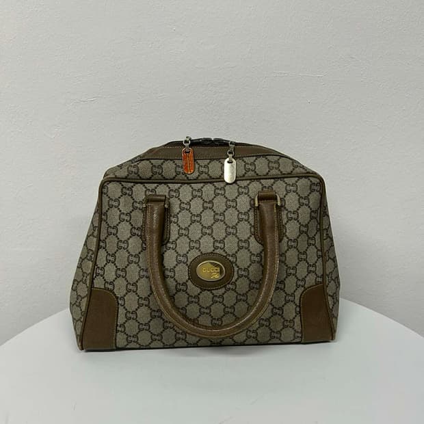 구찌 빈티지 GG캔버스 보스톤 토트백