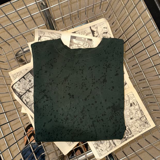 Beams painted detail green cotton sweats