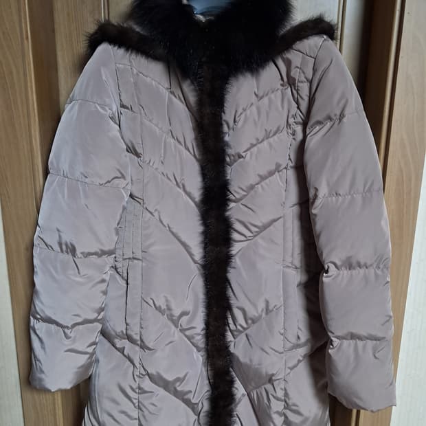 그렉노먼 여성 폭스퍼 롱패딩 90