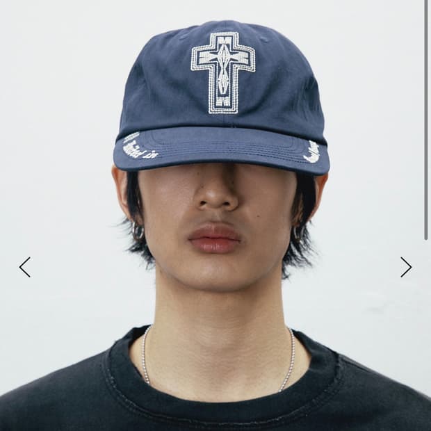 ESTATE CROSS FLAT CAP (NAVY)