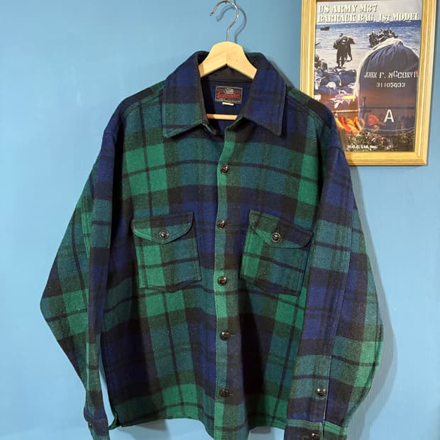 60-70‘s Johnson woolen mills Work Shirt.