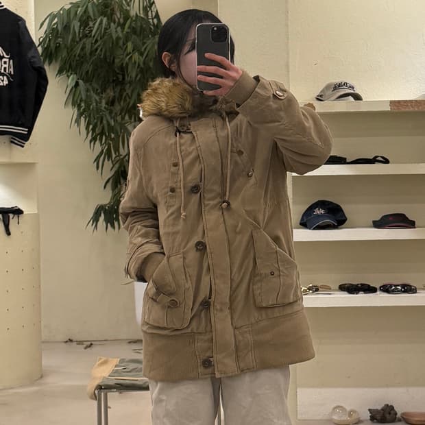 빈티지 y2k 퍼 야상 자켓 U286