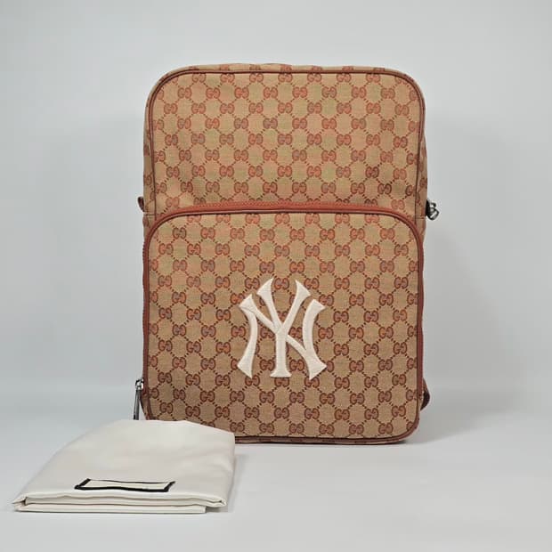 구찌 x MLB GG 로고 자카드 백팩