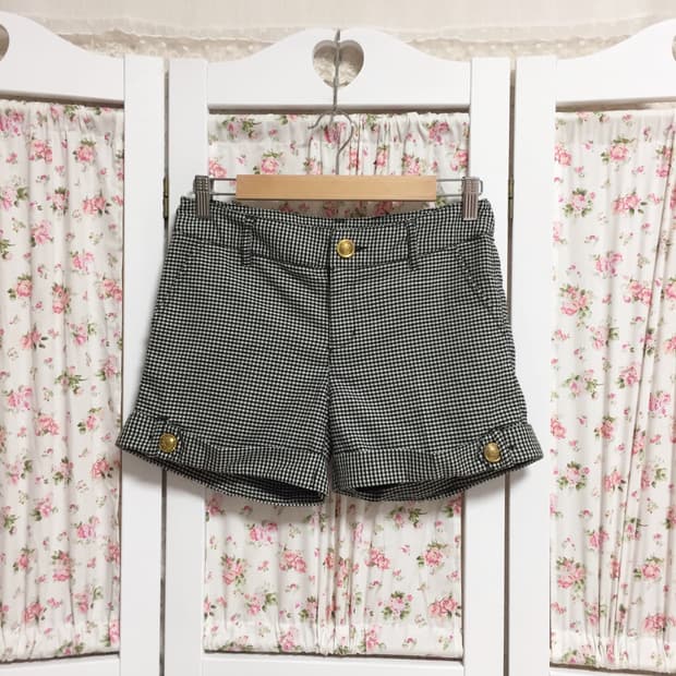 빈티지 colza 체크 숏팬츠