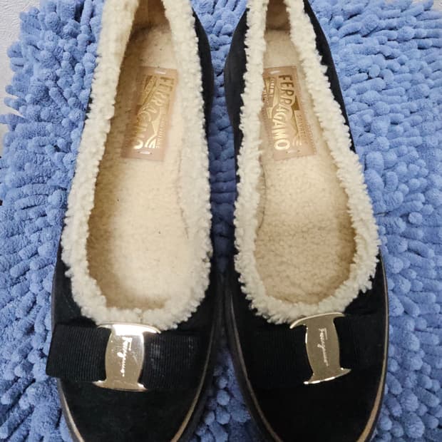 페라가모 바리나 윈터 발레리나  6 1/2