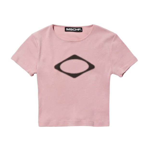 미스치프 롬버스 크롭 반팔 m