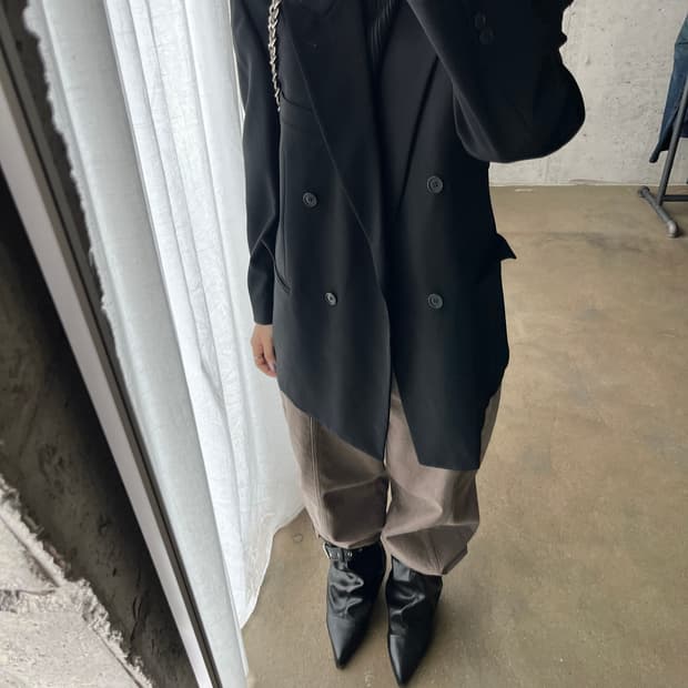 더블브레스트 블레이저 블랙