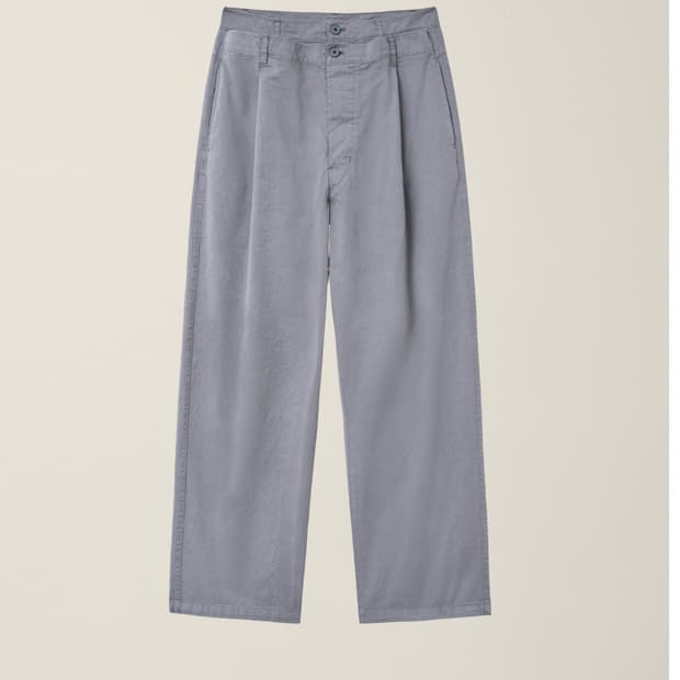 Double waist cotton trouser Slate gray M