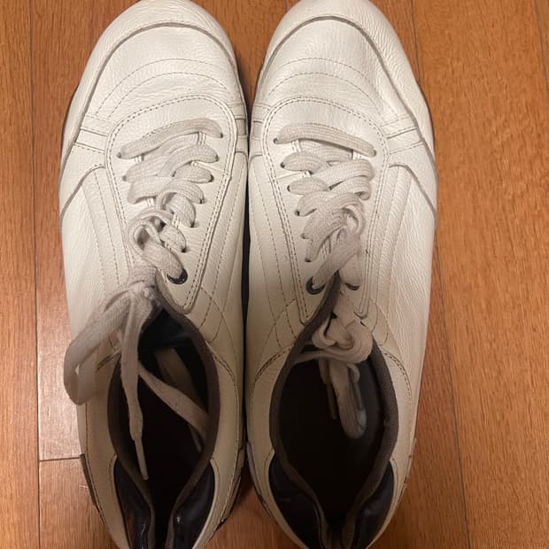 디젤 Diesel 가죽 스니커즈 흰색 화이트 265