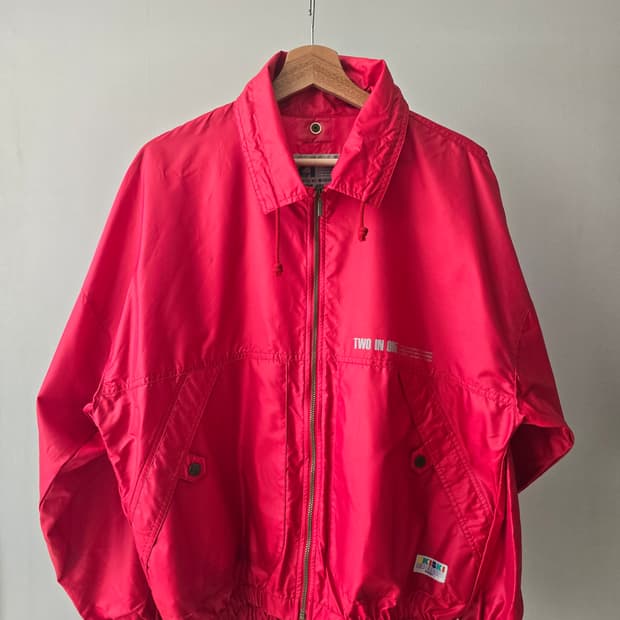 90s/JP 데상트 빈티지 재팬 스키 윈드브레이커 (박시&크롭)