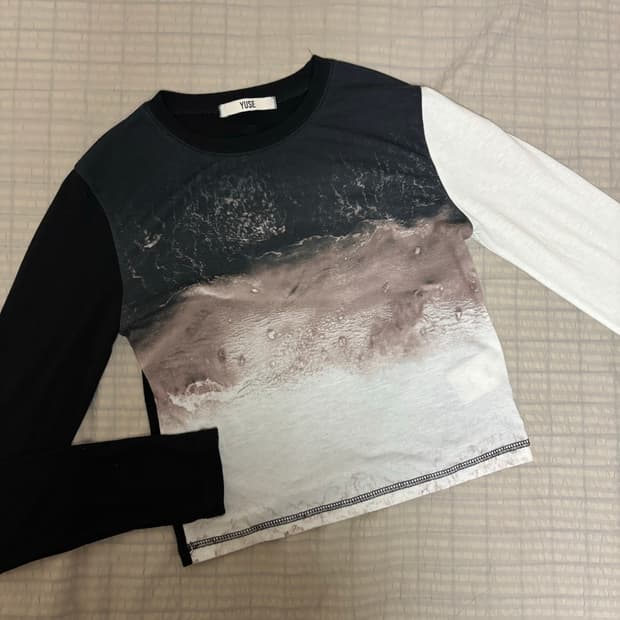 YUSE SLIM JERSEY PRINT LONGSLEEVE