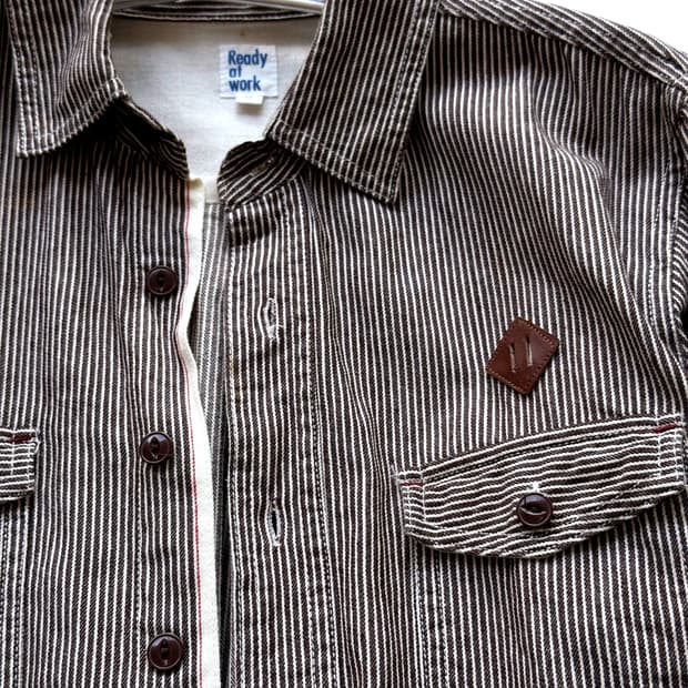 Cotton work design L/S shirt