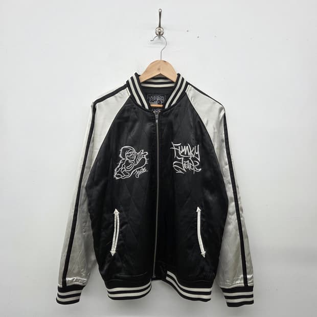 vintage 빈티지 펑키 힙 스타일 바시티자켓 남L