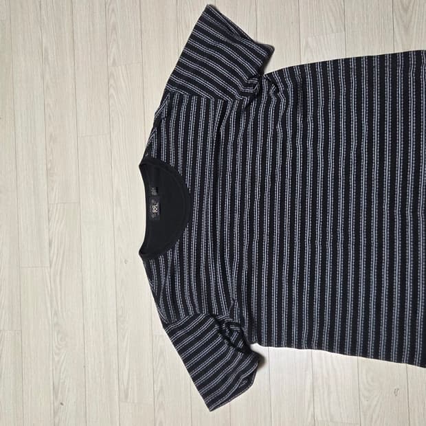 Rrl 더블알엘 자카드 스트라이프 티셔츠 블랙