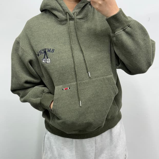 [S] 로맨틱크라운 카키 후드티