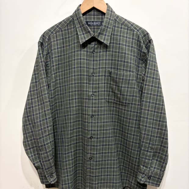 YSL 입생로랑 옴므 체크 셔츠