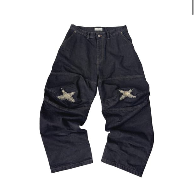 [1.3]새상품 아오이로 오오키 인디고 페더 데님 팬츠