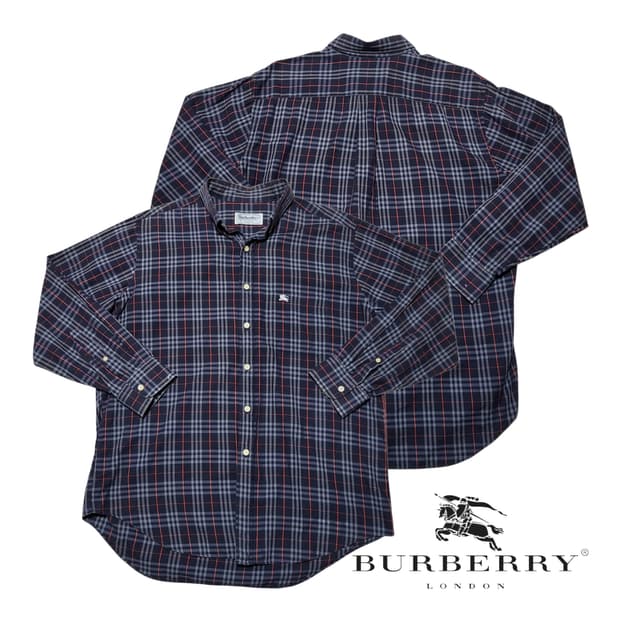 (L) 90s 빈티지 버버리 체크셔츠 버버리셔츠 노바체크