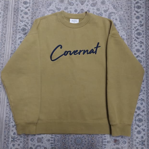 커버낫 맨투맨 티셔츠 머스타드색 M