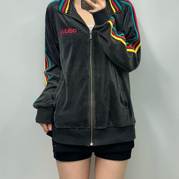 아디다스 벨벳 벨루어 트랙탑 져지 