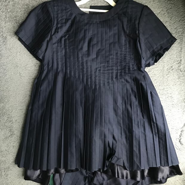 Sacai 사카이 플리츠 탑 네이비 2