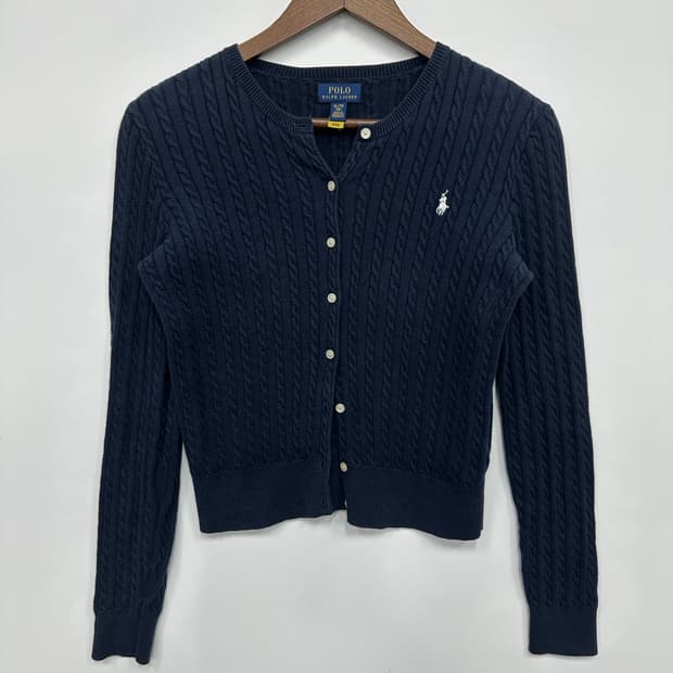 폴로 네이비 니트 가디건 