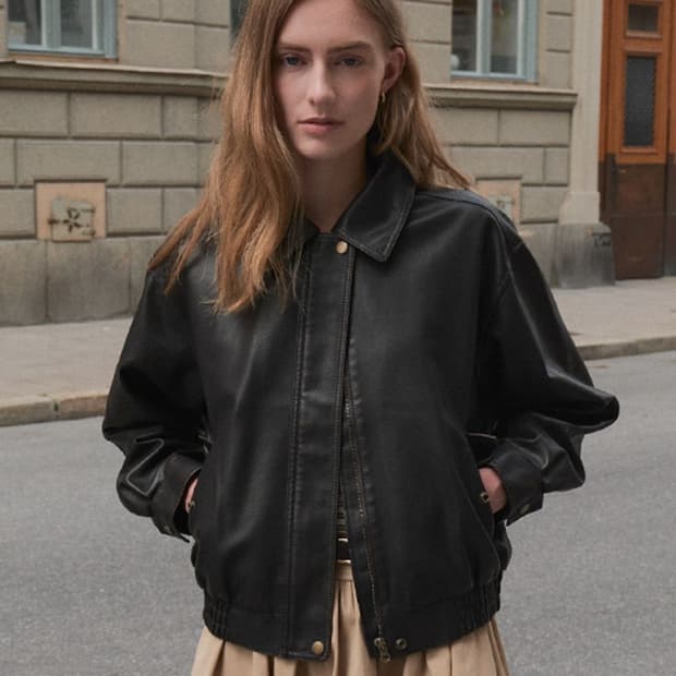 틸아이다이 크랙 레더 자켓