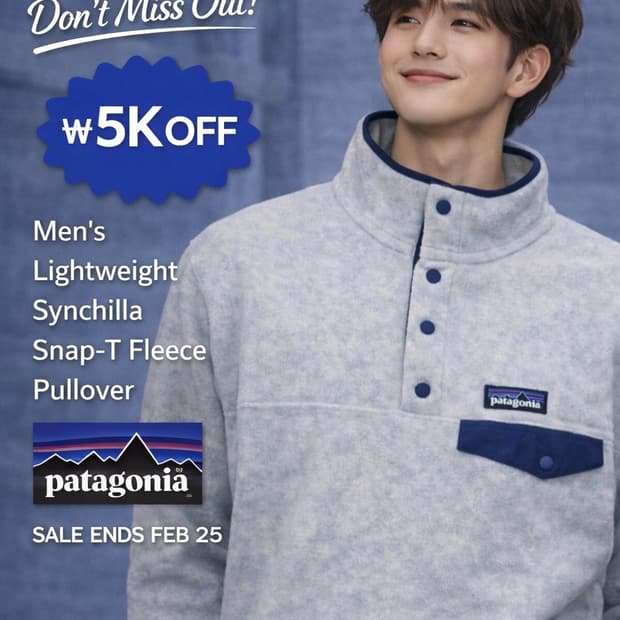 [사전예약할인] 파타고니아 남성 라이트웨이트 신칠라 스냅-T 풀오버