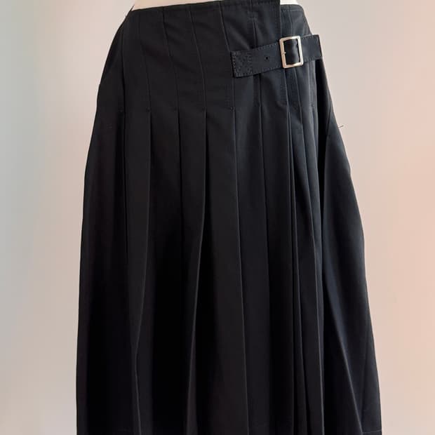 Comme des garcons tricot 플리츠 언발 롱스커트