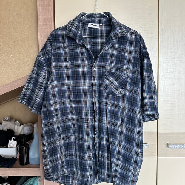 엑스톤즈 체크 셔츠 L