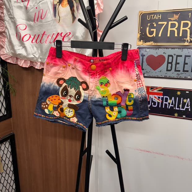 Animal Kitsch Patchwork Shorts