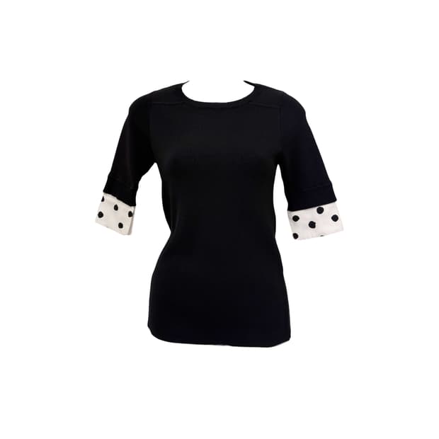 polka dot cuff top