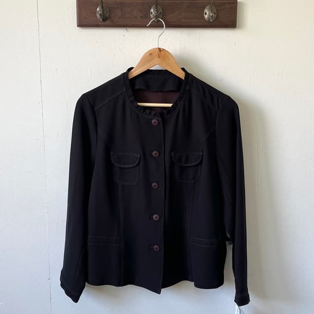 Japan vtg 브라운 셔링 자켓