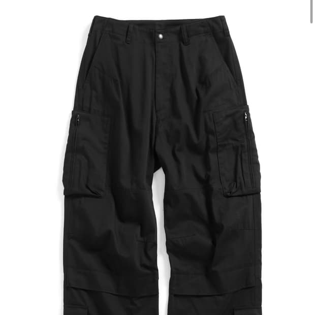 (구매)해칭룸 Zip Cargo Work Pants Black