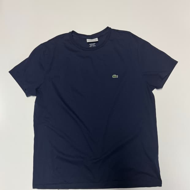 라코스테 레귤러핏 피마 코튼 반팔 티셔츠 XL 네이비