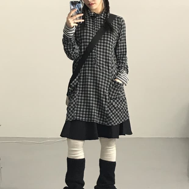 Theoria Poly Checked Mini Onepiece