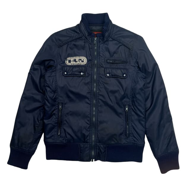 히스테릭 글래머 ROCK 네이비 레이싱 패딩 자켓 OS