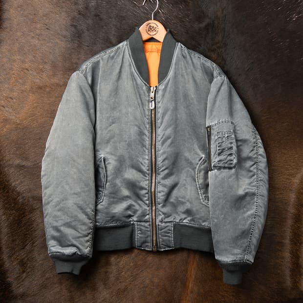 [M] 00s MACHOPE MA-1 플라이트 자켓 워시드 그레이 