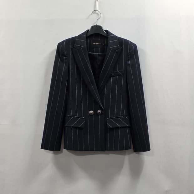 0790 [JESSI] 스트라이프 더블 브레스트 자켓 44