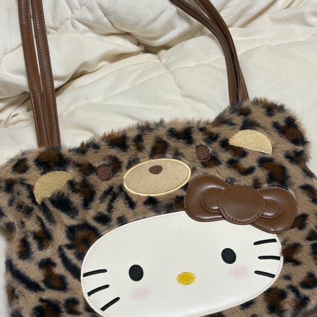 빈티지 헬로키티 레오파드 가방 갸루 라떼갸루 일본빈티지