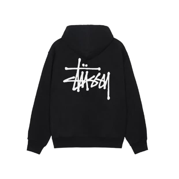 (1회착 크림 구매 우체국 택포가격) 스투시 베이직 후드 블랙  XL