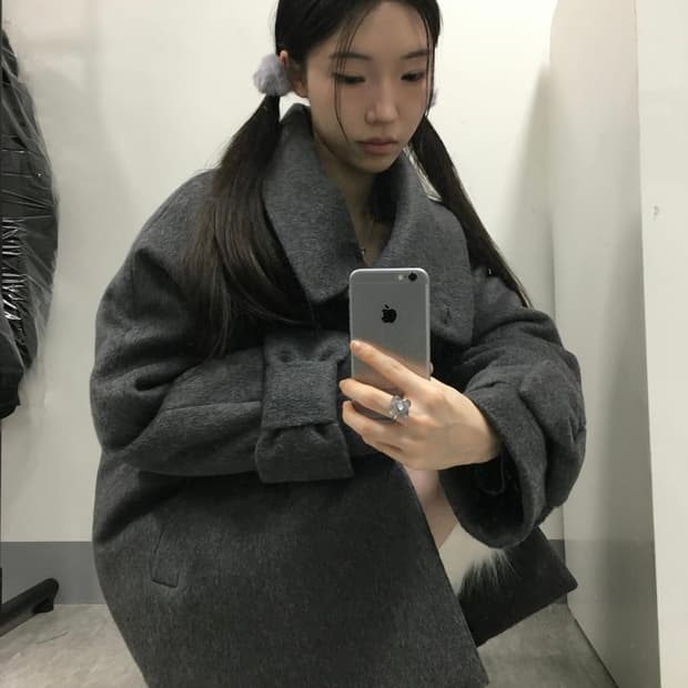 체메씨 울코트 그레이 FOG WOOL COAT (GRAY)