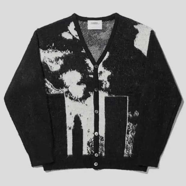 노매뉴얼 헤어리 니트 가디건 M