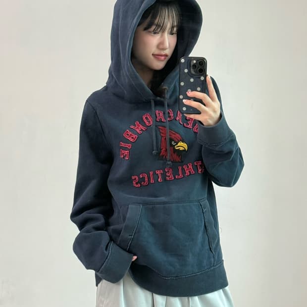 아베크롬비 네이비 후드티
